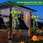 ☀️Solar-Efeu-Lichterkette mit künstlichen Blättern – wasserdicht, 8 Beleuchtungsmodi & flexibel – perfekt für Garten, Balkon & Wanddekoration 🌿💡