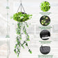☀️Solar-Efeu-Lichterkette mit künstlichen Blättern – wasserdicht, 8 Beleuchtungsmodi & flexibel – perfekt für Garten, Balkon & Wanddekoration 🌿💡